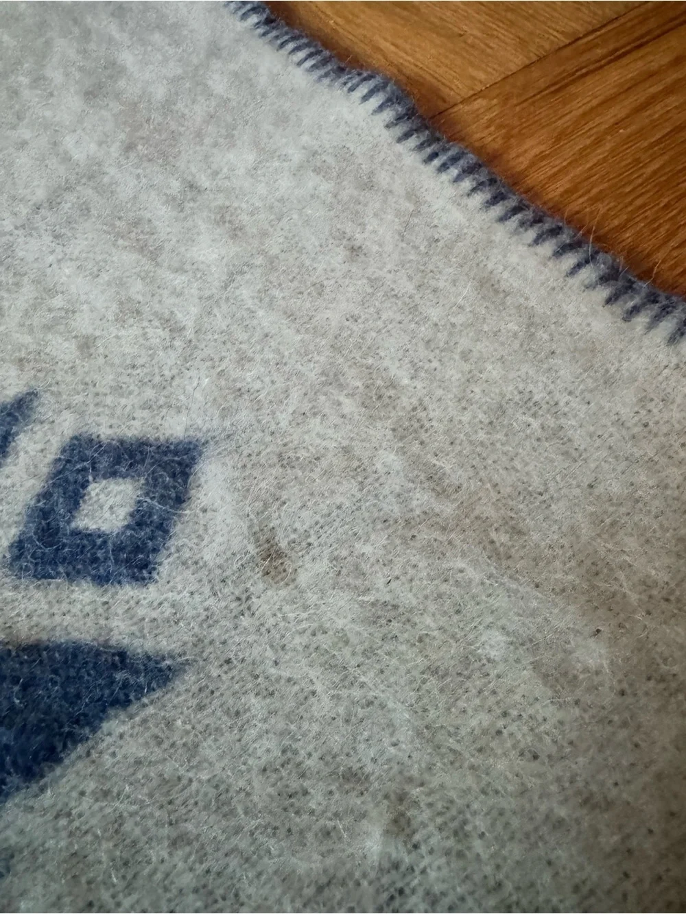 NWT Lopi Icelandic Throw Blanket Pure New Wool Snowflake Blue Reversible
